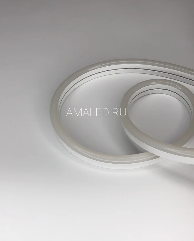 Гибкий неон AMALED AMS 24V, 8х16 мм, 10W, 3000k, теплый белый, резка 1 см