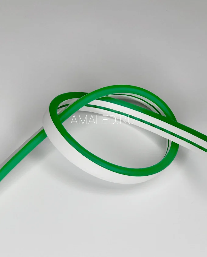 Гибкий неон 6х12 мм, 1 см, зеленый