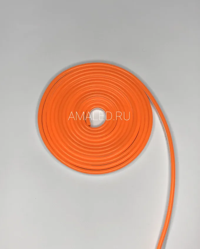 Гибкий неон 6х12 мм, 1 см, оранжевый