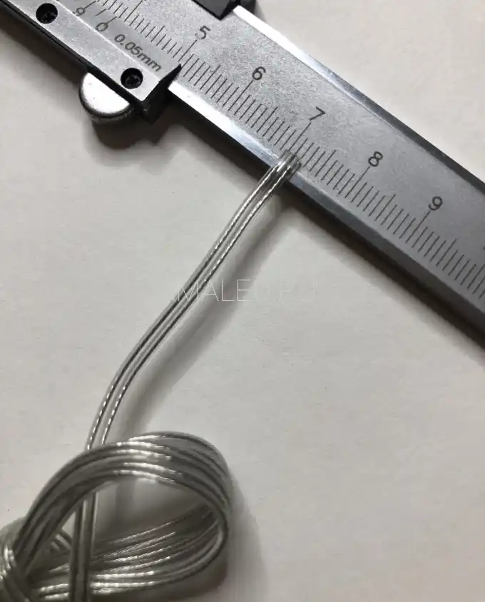 Тонкий провод 2х0,10 мм в прозрачной оболочке
