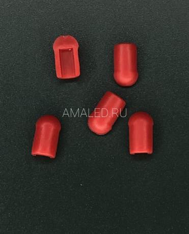 Красная заглушка для гибкого неона 8х16 мм